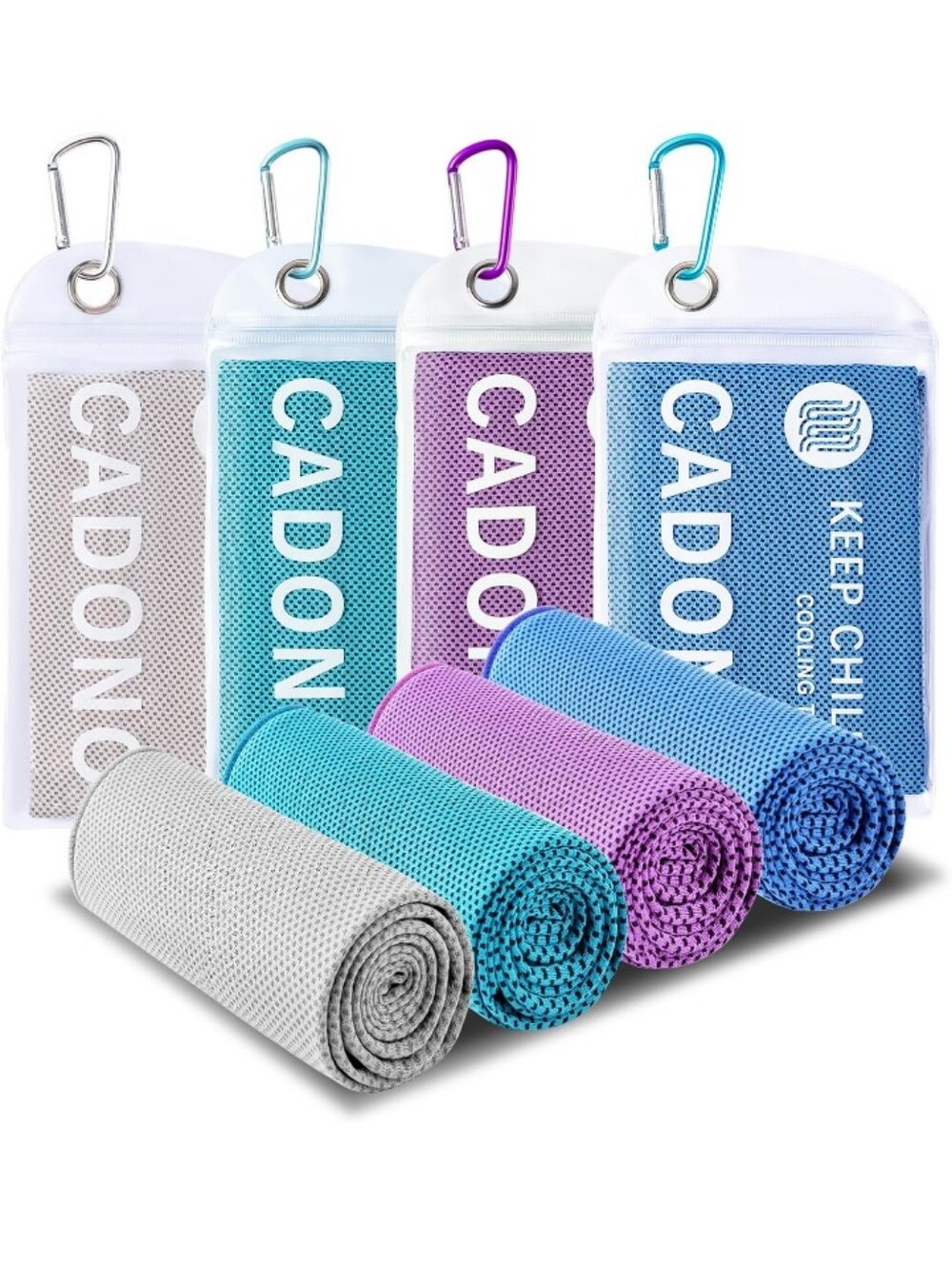 4 Pack Cooling Towel (40"x12"), Soft Breathable Chilly Towel, Ice Towel NWT